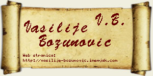 Vasilije Božunović vizit kartica